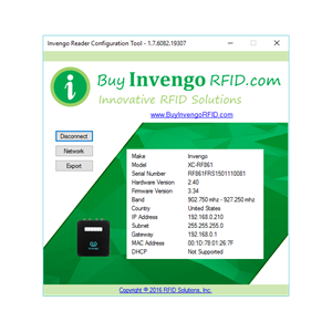 Invengo UHF RFID Reader Configuration Tool